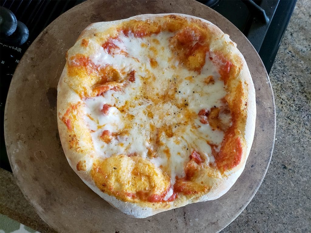 cooking on pizza stone