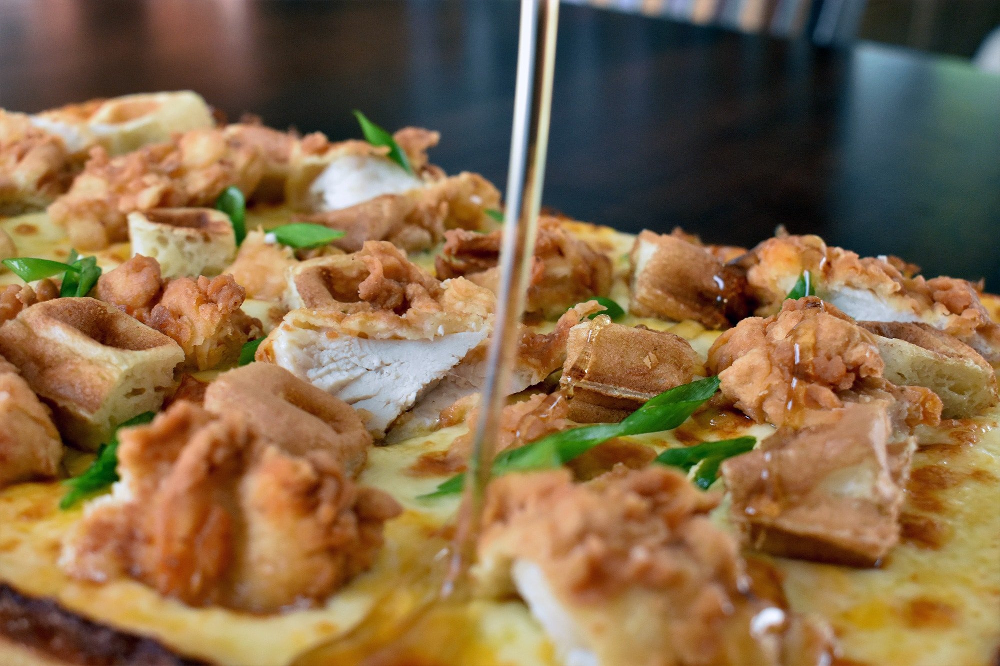 Chicken and waffle pizza recipe