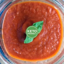 Keto friendly sugar free pizza sauce