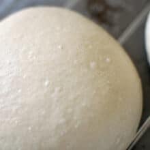 Micro bubbles on poolish pizza dough