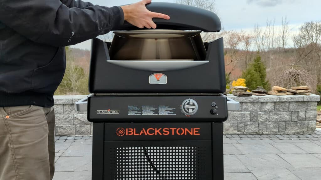 Blackstone pizza oven setup2