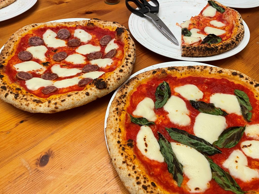 Gozney Dome Gen 2 Review - Gozney's Biggest Oven Gets Even Bigger Pizza Oven A trio of Neapolitan pizzas baked in the Gozney Dome Gen 2. Excellent leoparding is visible.
